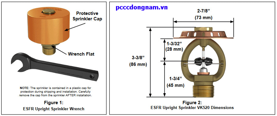 Đầu Phun Viking VK520,Đầu Phun Phản Ứng Nhanh Ngăn Chặn Sớm Hoả Hoạn
