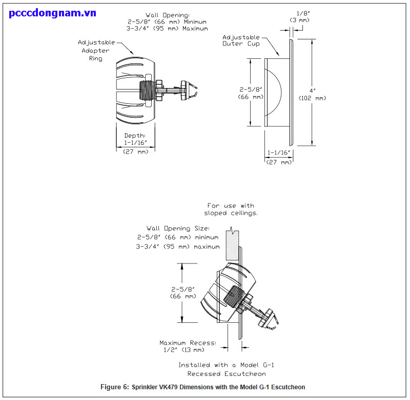 Đầu Phun Viking chữa cháy Phun Ngang VK479