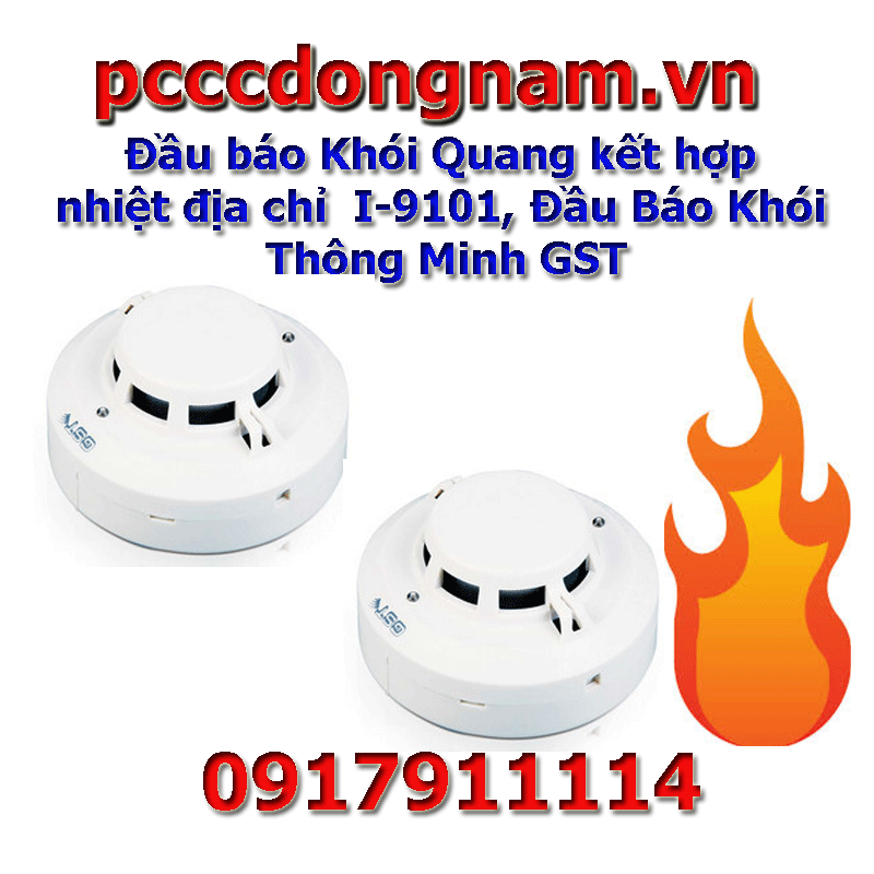 Đầu báo Khói Quang kết hợp nhiệt địa chỉ  I-9101, Đầu Báo Khói Thông Minh GST