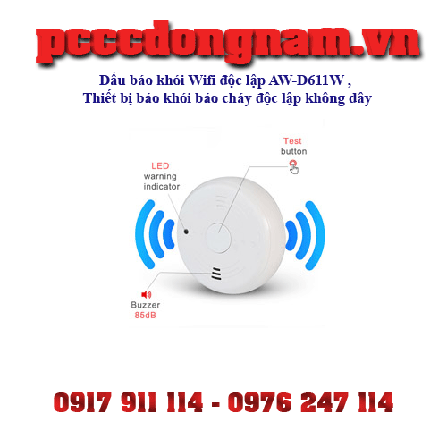 Đầu báo khói Wifi độc lập AW-D611W , Thiết bị báo khói báo cháy độc lập không dây