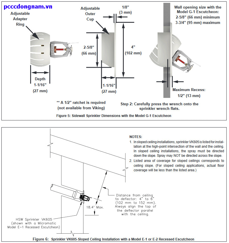 Đầu phun VK605 phản ứng nhanh hướng ngang