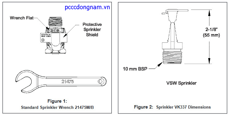 Đầu phun Viking dọc hướng VK337