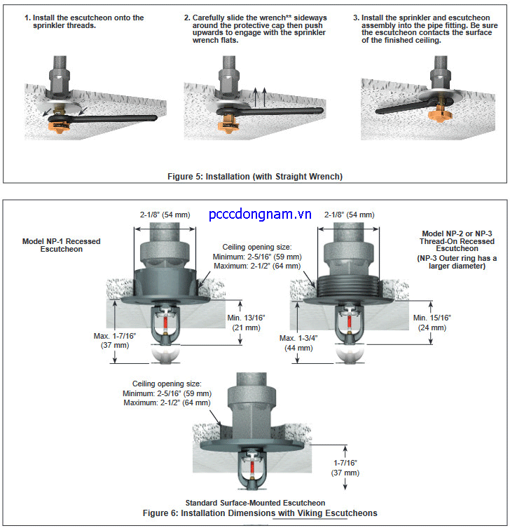 Đầu phun chữa cháy Sprinkler Viking VK2021
