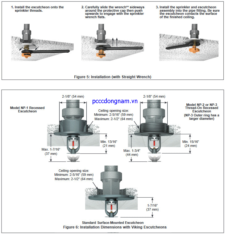 Đầu phun chữa cháy Viking VK2022