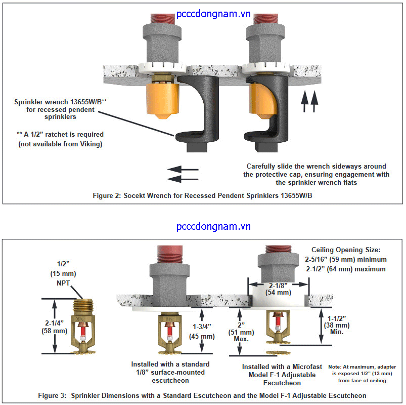 Đầu phun phản ứng tiêu chuẩn độc lập Viking VK004
