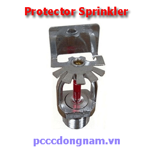 Đầu phun sprinkler vách tường Protector PS007 - Ngang Hướng