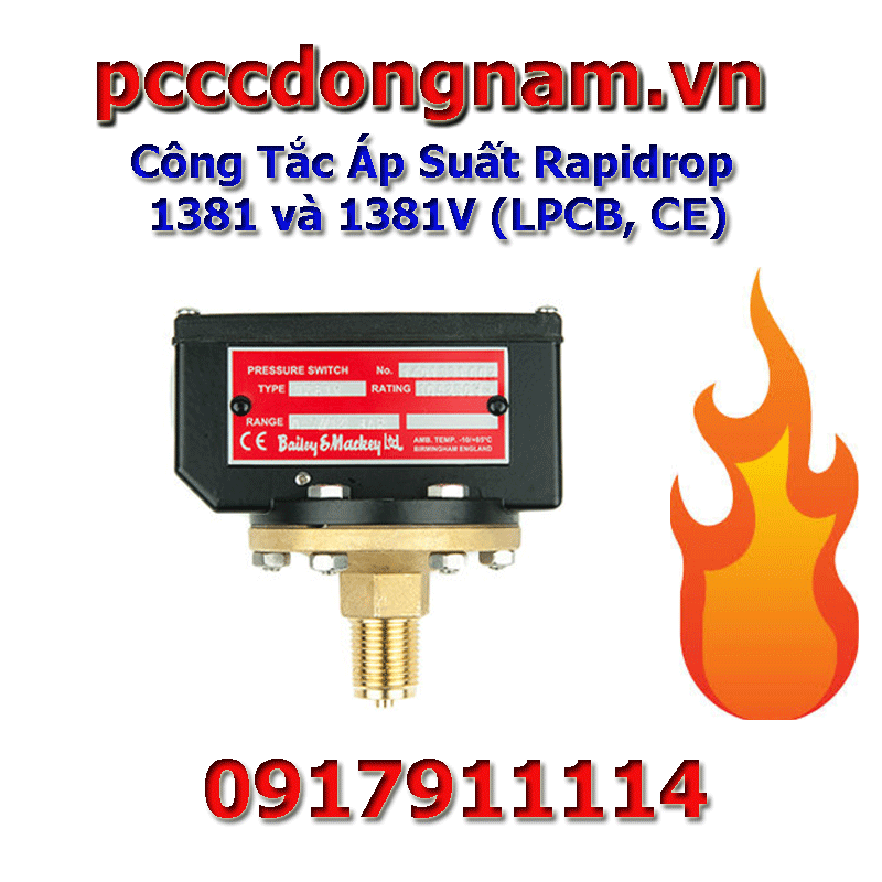 Công Tắc Áp Suất Rapidrop 1381 và 1381V (LPCB, CE)