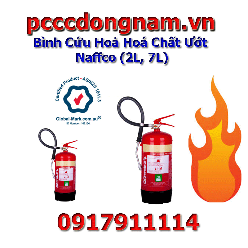 Bình Cứu Hoả Hoá Chất Ướt Naffco (2L, 7L) - Global Mark Certified