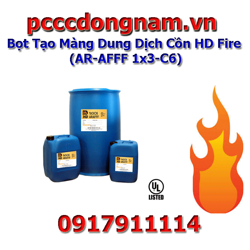 Bọt Tạo Màng Dung Dịch Cồn HD Fire (AR-AFFF 1x3-C6) Bảng báo Giá Thiết Bị PCCC Mới Nhất 2020