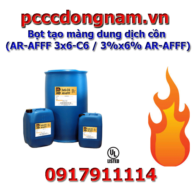 Bọt tạo màng dung dịch cồn (AR-AFFF 3x6-C6/3%x6% AR-AFFF)-Tư Vấn tính toán thiết kế hệ thống chữa cháy foam