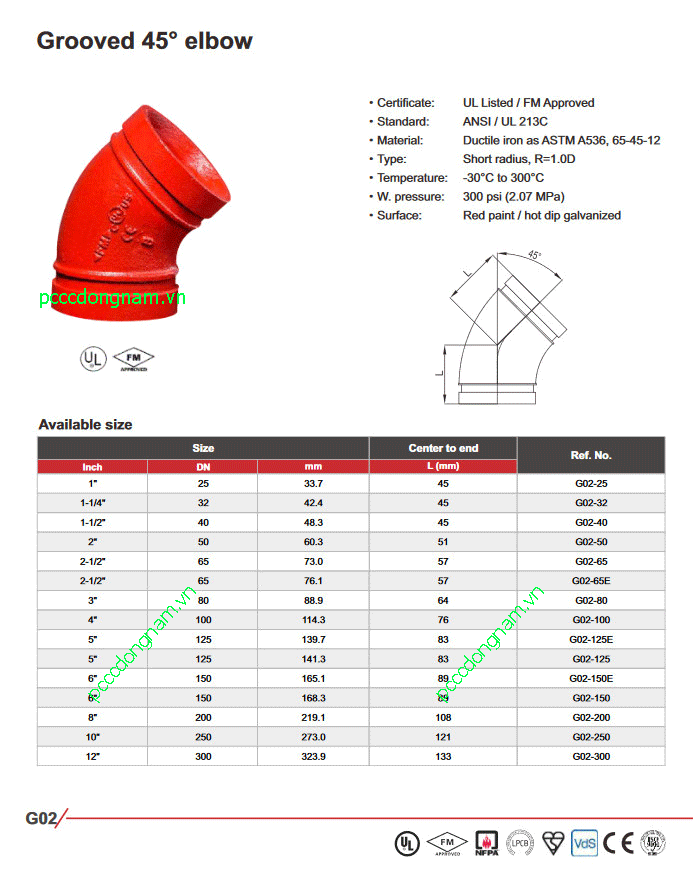 Genuine 45 degree contraction TPMCSTEEL,Grooved 45 elbow