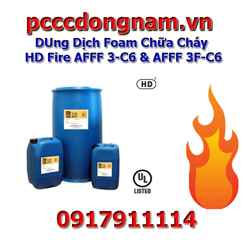 DUng Dịch Foam Chữa Cháy HD Fire AFFF 3-C6 & AFFF 3F-C6 (Báo giá Foam chữa cháy 2020)