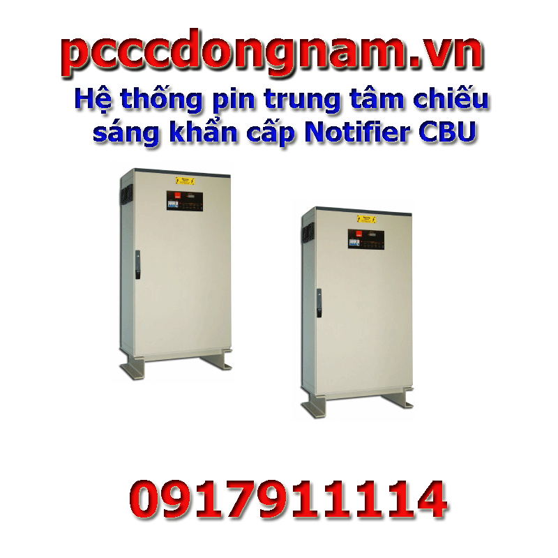 Hệ thống pin trung tâm chiếu sáng khẩn cấp Notifier CBU