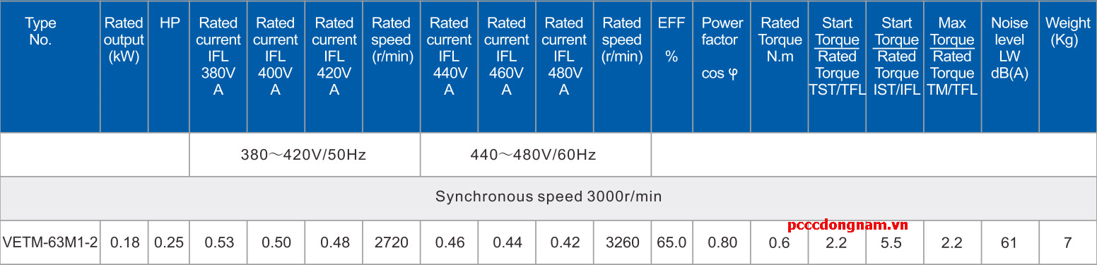 VERSAR PUMP VETM-63M1-2
