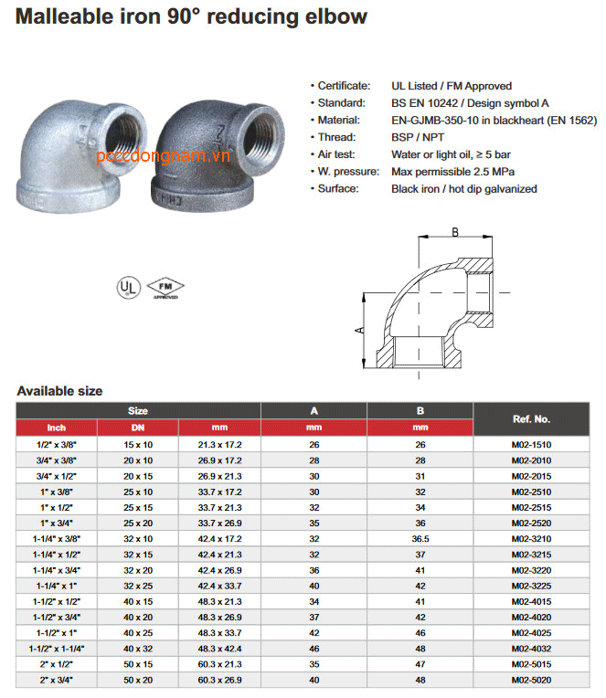 Phụ kiện sắt, co 90 độ