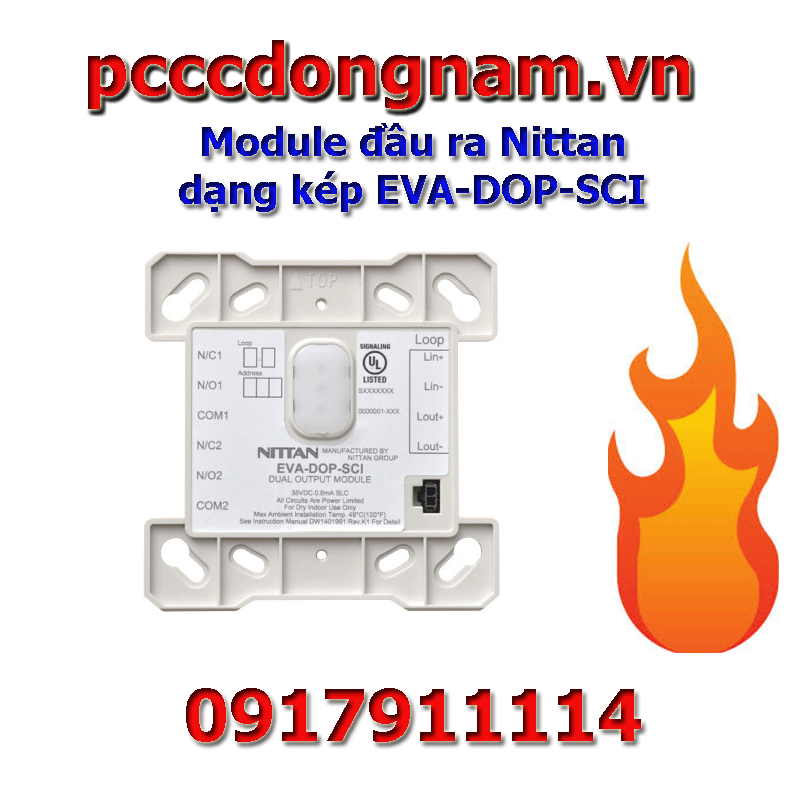 Module đầu ra Nittan dạng kép EVA-DOP-SCI (Cung cấp đầu phun Tyco HV17,HV14)