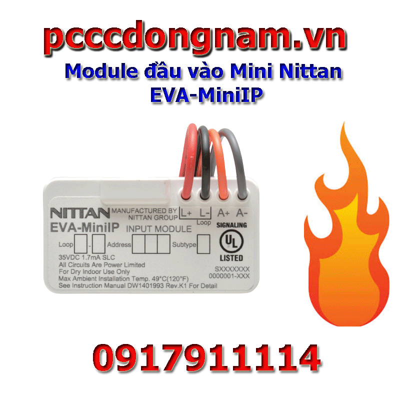 Module đầu vào Mini Nittan EVA-MiniIP (Thiết bị báo cháy địa chỉ UL)