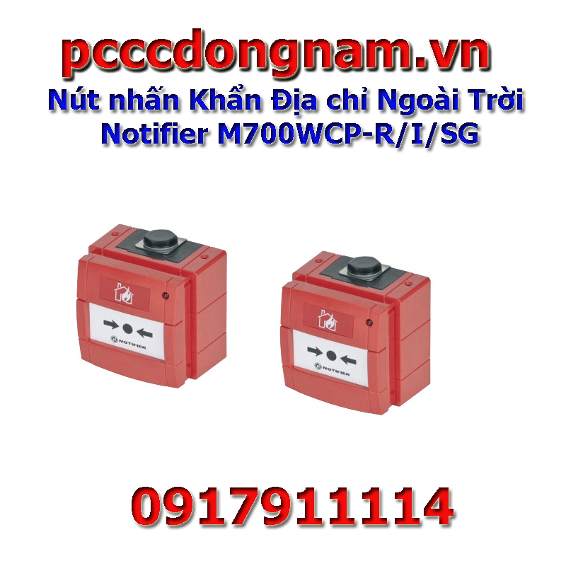 Nút nhấn Khẩn Địa chỉ Ngoài Trời Notifier M700WCP-R/I/SG