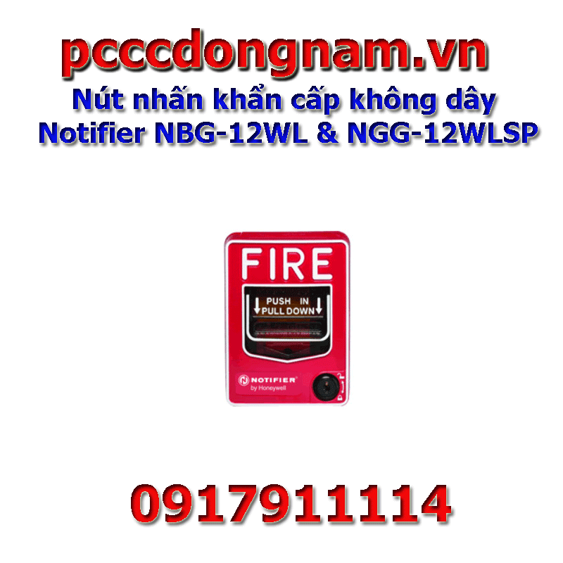 Nút nhấn khẩn cấp không dây Notifier NBG-12WL & NGG-12WLSP
