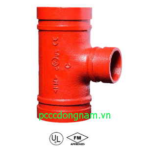 Grooved reducing tee