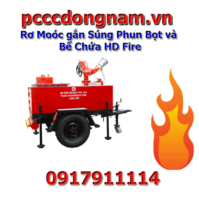Rơ Moóc gắn Súng Phun Bọt và Bể Chứa HD Fire-Thiết Bị Chữa Cháy HD Fire Nhập Khẩu