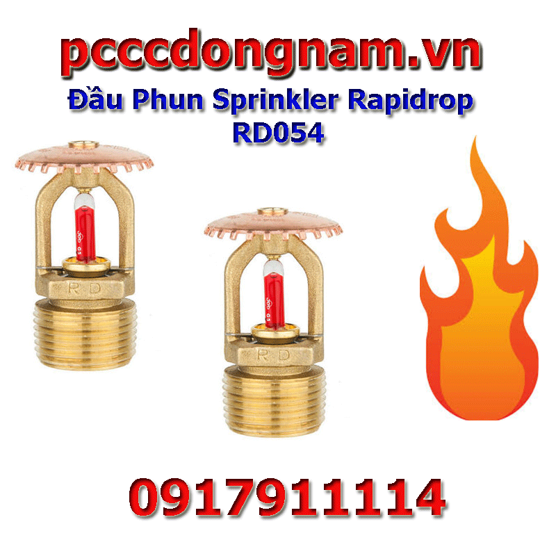 RD054 : Đầu Phun Rapidrop Hướng Lên Phản Ứng Tiêu Chuẩn