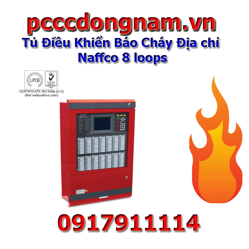Trung Tâm Báo Cháy Địa Chỉ Naffco 8 Loops-Thiết Bị pccc Trung Tâm Báo Cháy Địa Chỉ Naffco 8 Loops-Thiết Bị pccc
