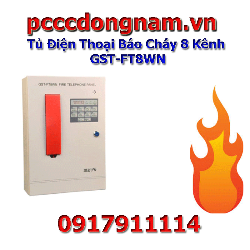 Tủ Điện Thoại Báo Cháy 8 Kênh GST-FT8WN, Thiết Bị Báo Cháy Telephone
