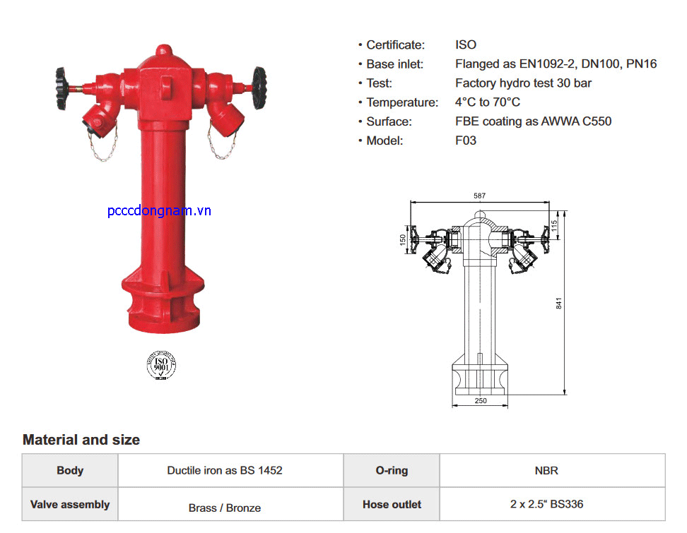 Trụ cứu hoả British wet fire hydrant