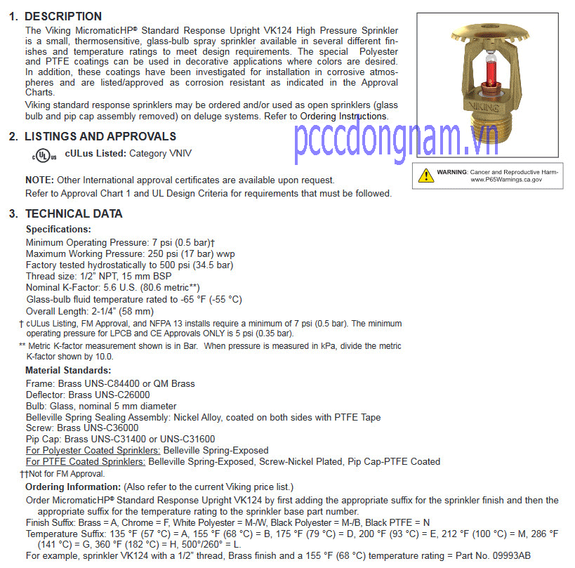 VK124,Đầu phun áp suất cao đáp ứng tiêu chuẩn của Micromatic HP (K5.6)