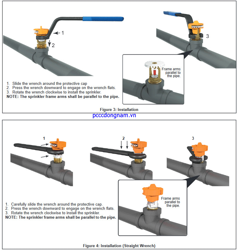 VK2002 - Đầu phun Sprinkler phản ứng tiêu chuẩn (K8.0)
