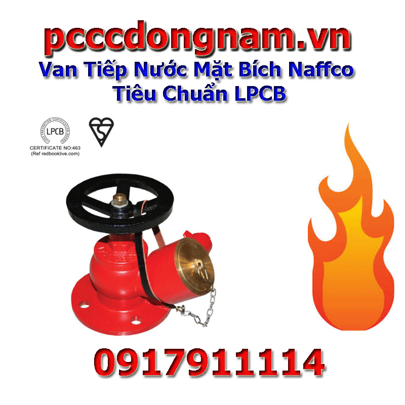 Van Tiếp Nước Mặt Bích Naffco Tiêu Chuẩn LPCB