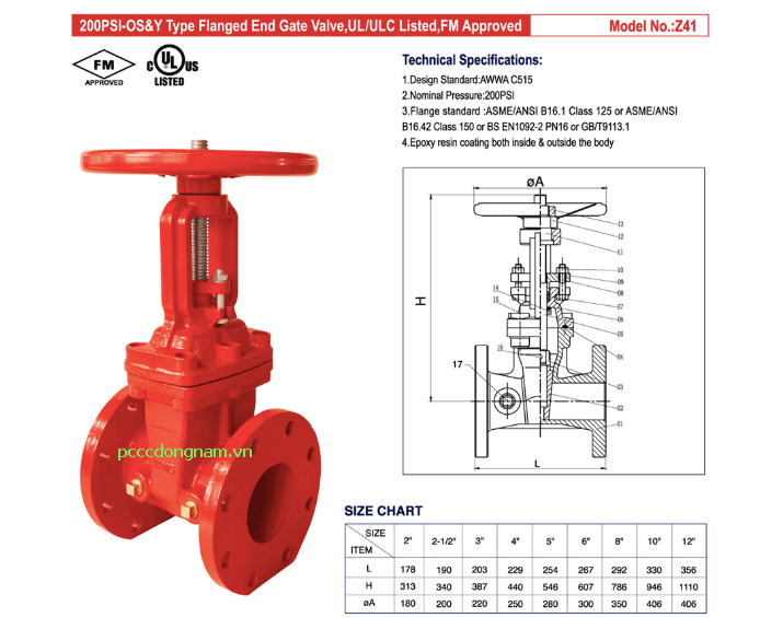 Van cổng ty nổi Z41 Van cổng mặt bích