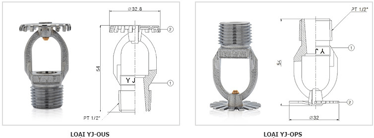 Đầu Phun Sprinkler Mở YoungJin (YJ-OUS & OPS)