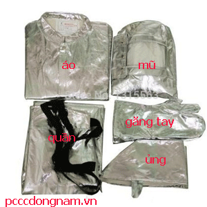 bộ quần áo tráng nhôm 300 độ C