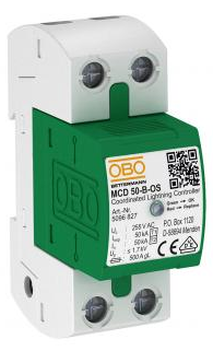 Combination arrester 1-pole with function display