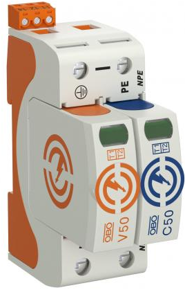 Bộ chống sét kết hợp V50 1 cực + NPE với FS 150 V