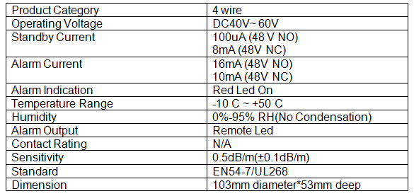 AW-CSD411-4W 4 Wire Conventional Smoke Detector