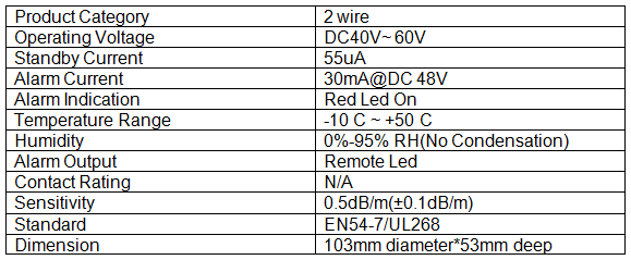 AW-CSD411 2 Wire Conventional Smoke Detector