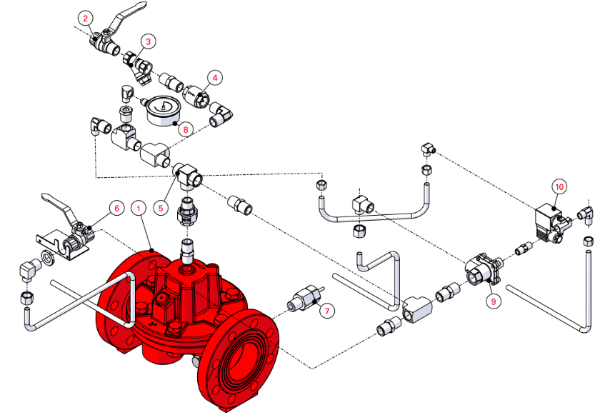 Van xả tràn kích hoạt điện từ xa MODEL 68 DE RC
