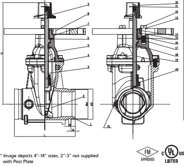 Post Indicator Valve Grooved PIG and PIG2