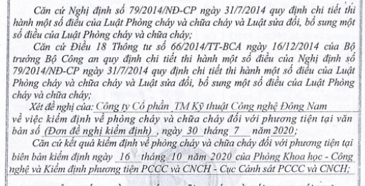 Cục cảnh sát PCCC quy định kiểm định thiết bị pccc theo lô là gì?
