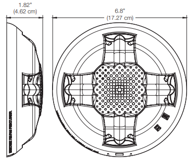 Còi đèn gắn trần Kidde Genesis LED EGC