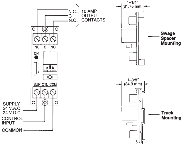 MR600 Series Manual Override Relays