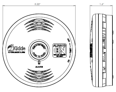 Worry-Free Bedroom Sealed Lithium Battery Power Smoke Alarm P3010B