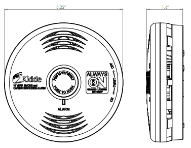 Đầu báo khói Carbon Monoxide giọng nói P3010CU sử dụng Pin Lithium Kín