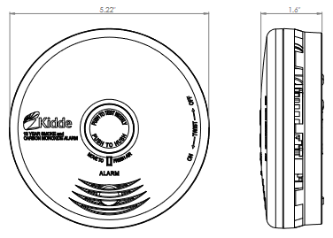 Worry-Free Kitchen Sealed Lithium Battery Power Smoke/CO Alarm P3010K-CO