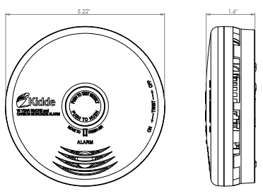 Đầu báo khói CO P3010K-CO Pin Lithium