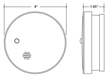 Đầu báo động Khói 4 inch i9040 hoạt động Fire Sentry ™ Pin