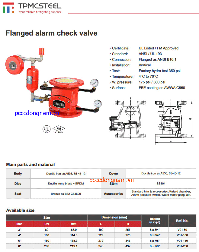 Van báo động (wet alarm valve)